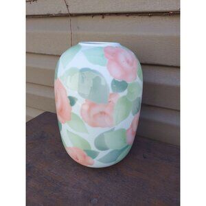 Mikasa Fine China 10" Floral Vase TT010 Rose Collage Pink